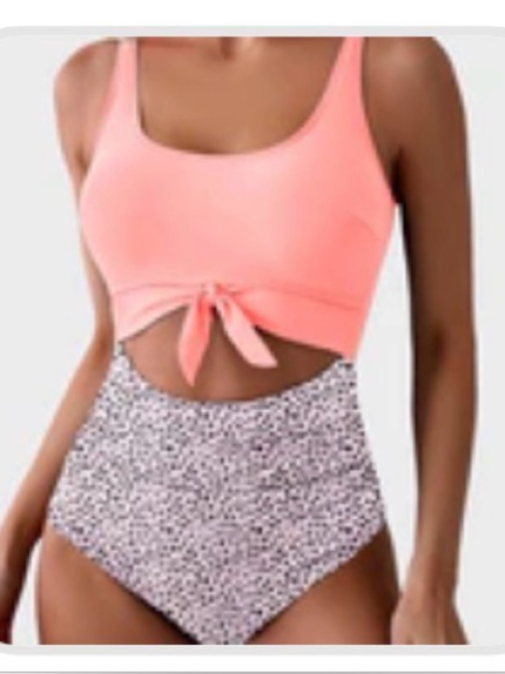 Ruched Tie-Knot Tummy Control One-Piece Swimsuit